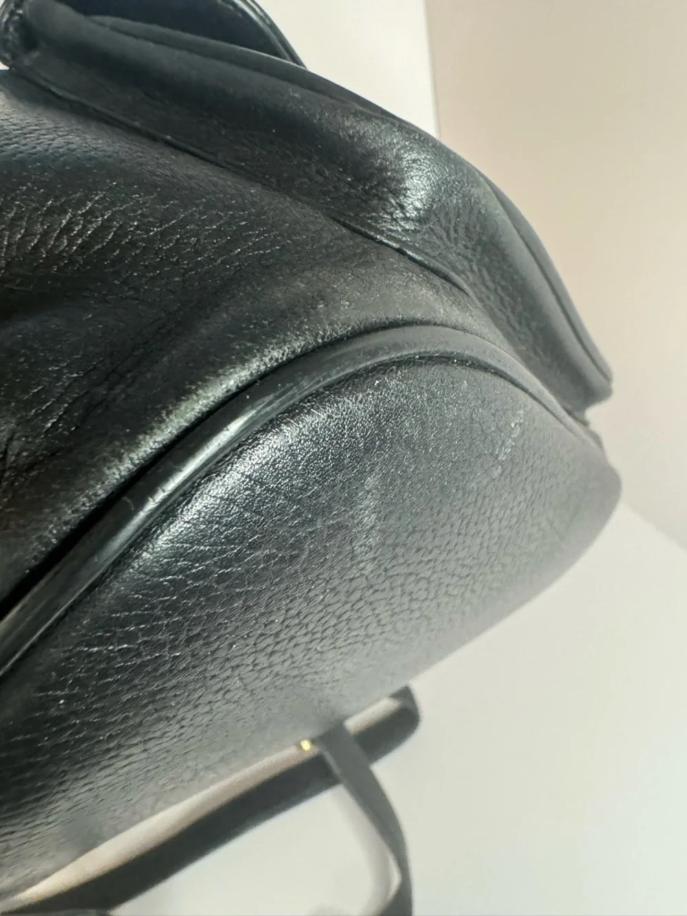 MCM black leather